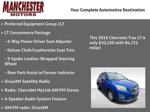 Brilliant Blue Metallic 2016 Chevrolet Trax LT