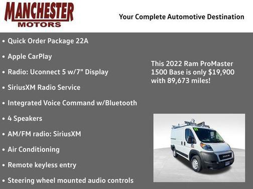 2022 RAM ProMaster 1500 Low Roof