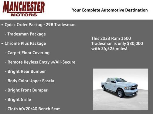 Bright White Clearcoat 2023 RAM 1500 Tradesman