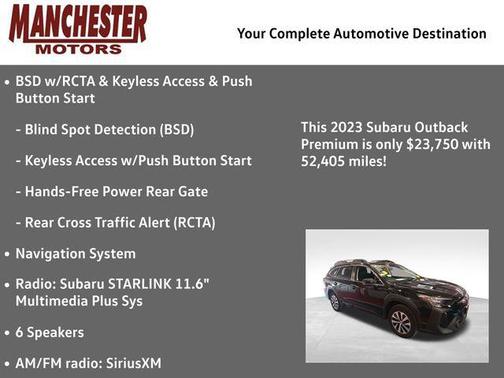 Crystal Black Silica 2023 Subaru Outback Premium