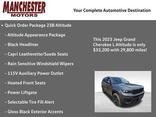 Baltic Gray Metallic Clearcoat 2023 Jeep Grand Cherokee L Altitude