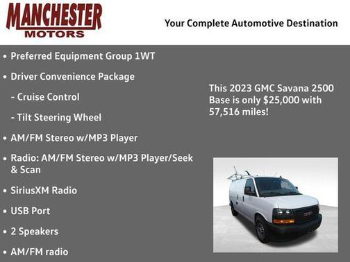 2023 GMC Savana 2500 Work Van