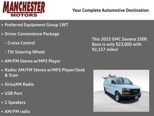 2022 GMC Savana 2500 Work Van