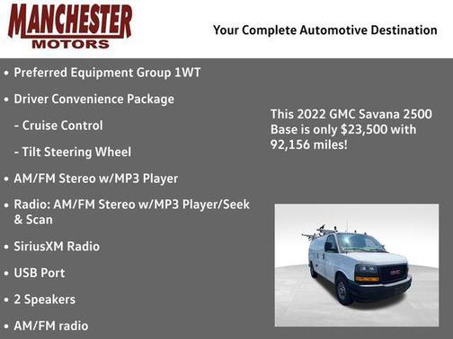 2022 GMC Savana 2500 Work Van