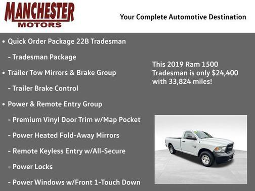 Bright White Clearcoat 2019 RAM 1500 Tradesman