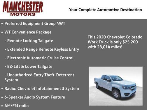Summit White 2020 Chevrolet Colorado WT