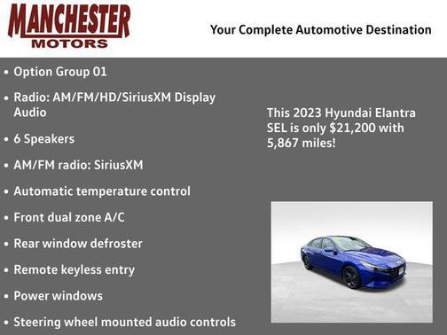 Intense Blue 2023 Hyundai ELANTRA SEL