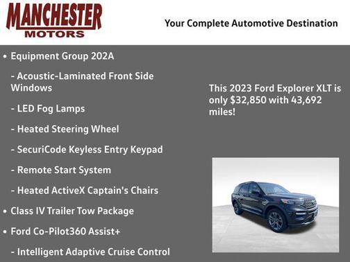 Agate Black Metallic 2023 Ford Explorer XLT