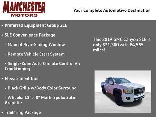 Summit White 2019 GMC Canyon SLE