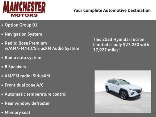 Serenity White Pearl 2023 Hyundai TUCSON Limited