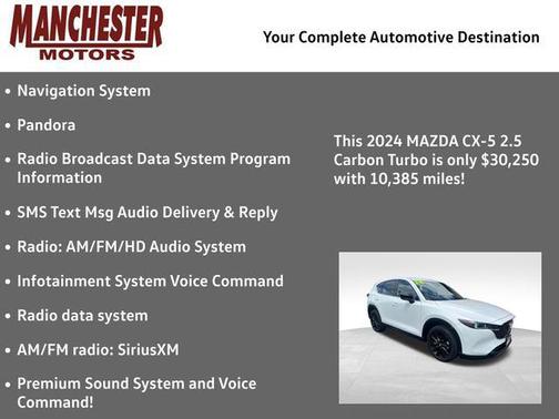 Rhodium White Metallic 2024 Mazda CX-5 2.5 Carbon Turbo