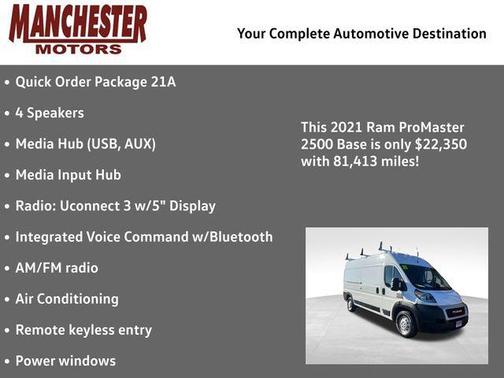 2021 RAM ProMaster 2500 High Roof
