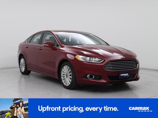 Red 2014 Ford Fusion Energi Titanium