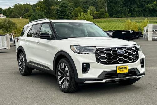 White 2026 Ford Explorer Platinum