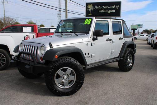 Silver 2008 Jeep Wrangler Unlimited X