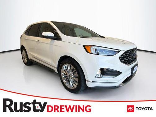 Star White Metallic Tri-Coat 2024 Ford Edge Titanium