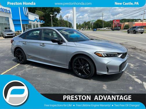 Solar Silver Metallic 2026 Honda Civic Hybrid Sport