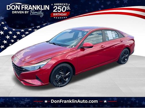 Scarlet Red Pearl 2023 Hyundai ELANTRA HEV Blue