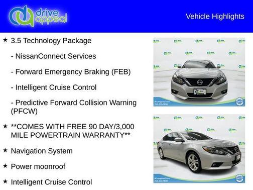 Brilliant Silver 2016 Nissan Altima 3.5 SL