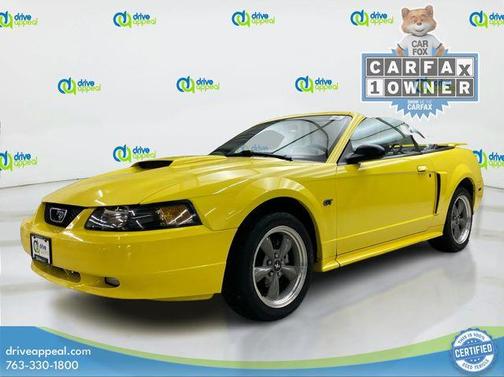 Yellow 2001 Ford Mustang GT