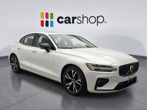 Crystal White Metallic 2024 Volvo S60 B5 Plus Dark Theme