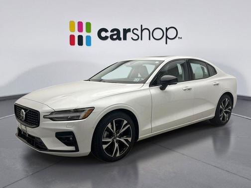 Crystal White Metallic 2024 Volvo S60 B5 Plus Dark Theme