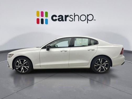 Crystal White Metallic 2024 Volvo S60 B5 Plus Dark Theme