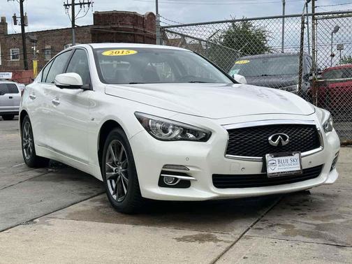 Moonlight White 2015 INFINITI Q50 Premium