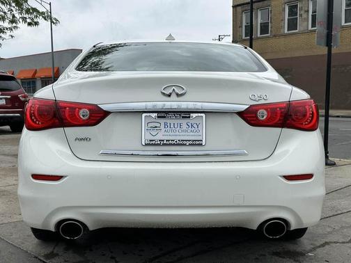 Moonlight White 2015 INFINITI Q50 Premium
