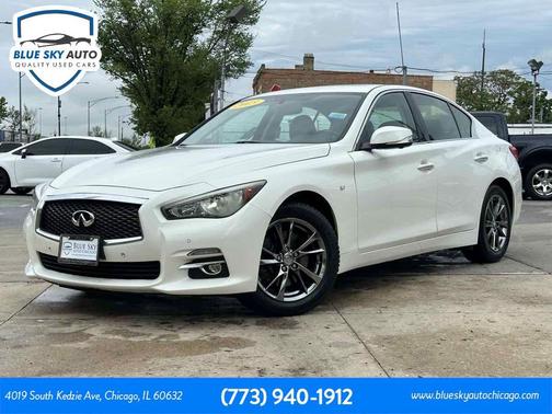 Moonlight White 2015 INFINITI Q50 Premium
