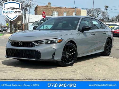 Urban Gray Pearl 2025 Honda Civic Hybrid Sport