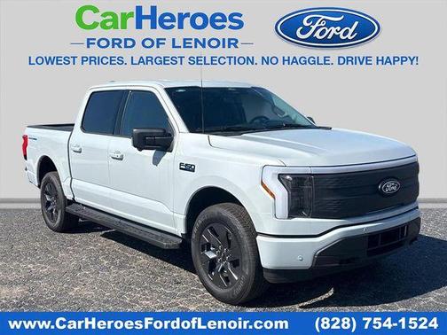 Space White Metallic 2025 Ford F-150 Lightning Flash