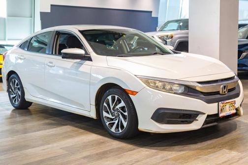 White 2017 Honda Civic EX