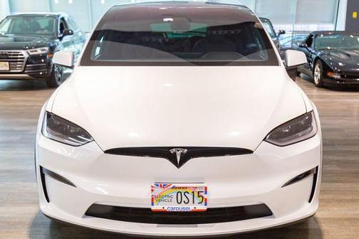 Pearl White Multi 2023 Tesla Model X Plaid