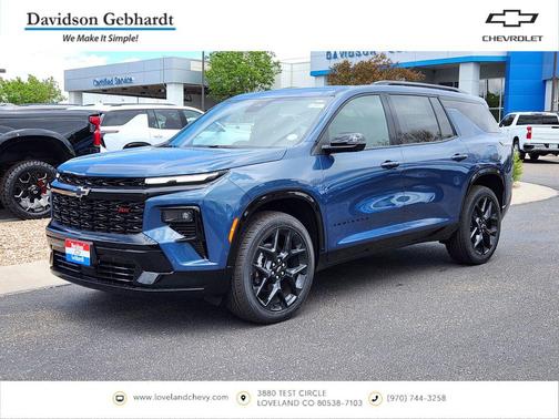 Lakeshore Blue Metallic 2026 Chevrolet Traverse RS