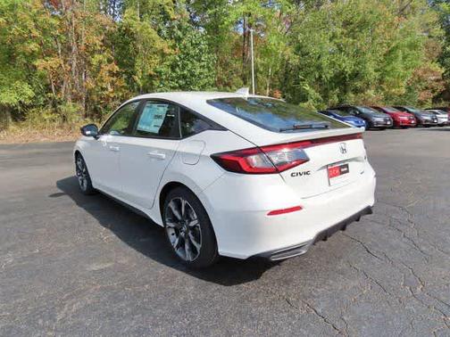 Platinum White Pearl 2026 Honda Civic Hybrid Sport Touring