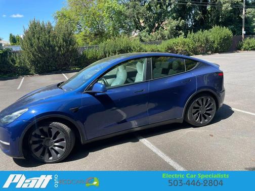 Blue 2021 Tesla Model Y Performance Sport Utility 4D