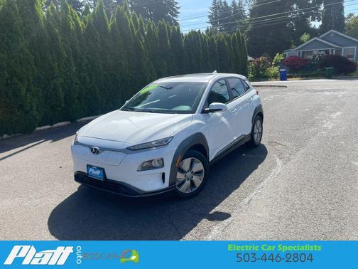 White 2021 Hyundai KONA EV Limited Sport Utility 4D