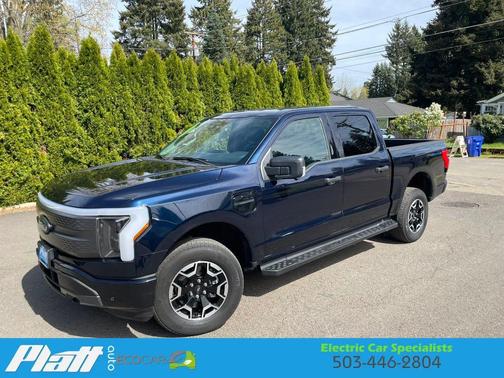 Blue 2023 Ford F-150 Lightning XLT