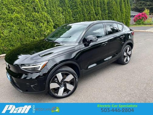 Black 2023 Volvo C40 Recharge Pure Electric Ultimate Sport Utility 4D