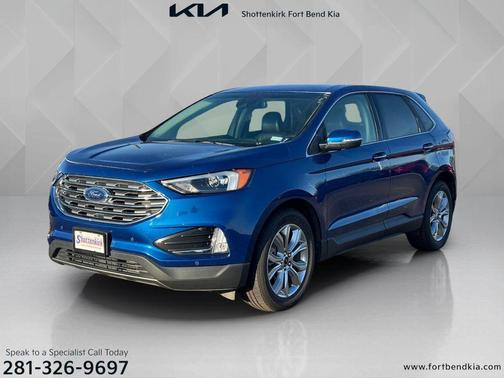 Blue Metallic 2024 Ford Edge Titanium