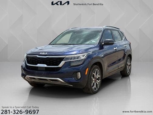 Dark Ocean Blue/Black Roof 2023 Kia Seltos SX Turbo