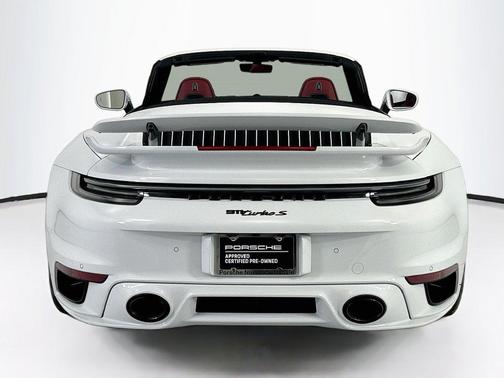 White 2023 Porsche 911 Turbo S Cabriolet
