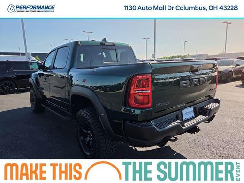 Serrano Green Metallic 2026 RAM 1500 RHO Crew Cab 4x4 5'7' Box