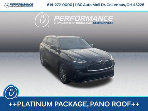 Midnight Black Metallic 2020 Toyota Highlander Platinum