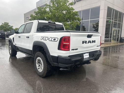 Bright White Clearcoat 2025 RAM 1500 RHO Crew Cab 4x4 5'7' Box