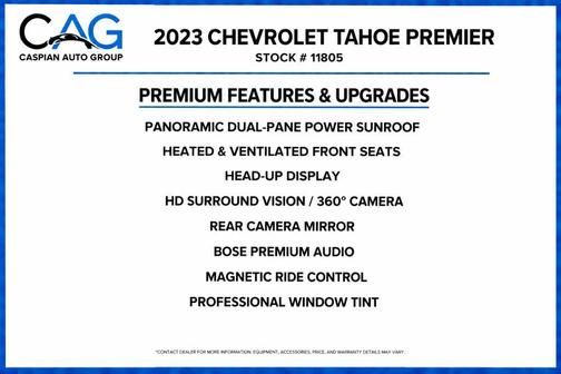 Black 2023 Chevrolet Tahoe Premier
