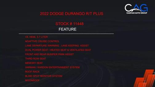 2022 Dodge Durango R/T Plus RWD