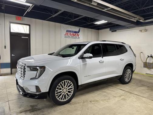 Glacier White Tricoat 2026 GMC Acadia Denali SUV