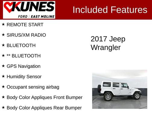 Bright White Clearcoat 2017 Jeep Wrangler Unlimited Sahara